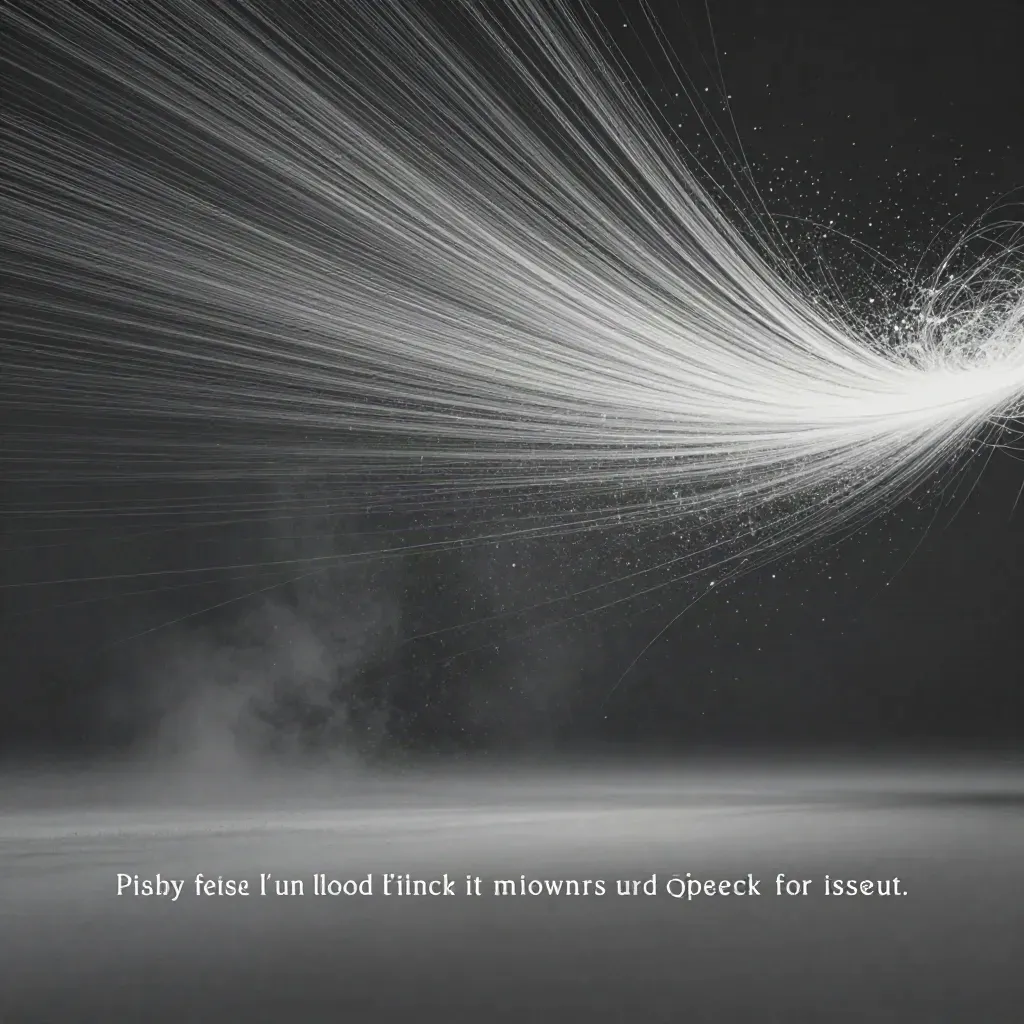 Silver filaments bloom in dark graphite space with a calm open copy area.